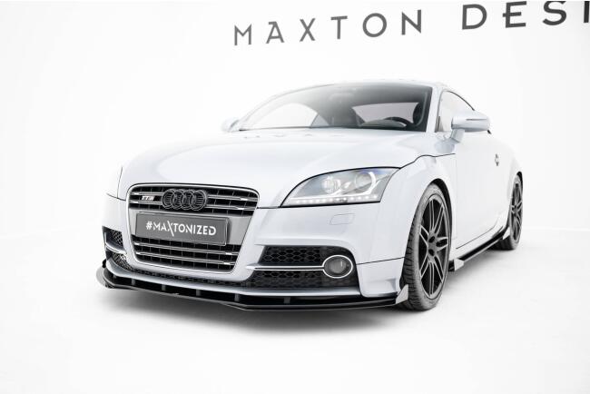 Maxton Design Street Pro Frontlippen Flaps für Audi TT S / TT S-Line 8J Facelift Hochglanz schwarz