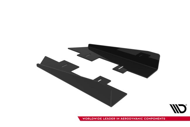 Maxton Design Street Pro Seitenschweller Flaps für Audi TT S / TT S-Line 8J Facelift Hochglanz schwarz