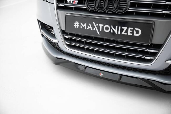 Maxton Design Frontlippe V.1 für Audi TT S (2008-2013) / TT S-Line 8J Facelift (2011-2013) Hochglanz schwarz