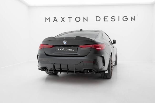 Maxton Design Street Pro Heckdiffusor für BMW 4er M-Paket / M440i G22 / G23 schwarz-rot