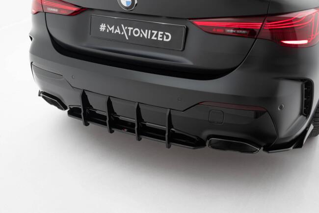 Maxton Design Street Pro Heckdiffusor für BMW 4er M-Paket / M440i G22 / G23 schwarz-rot