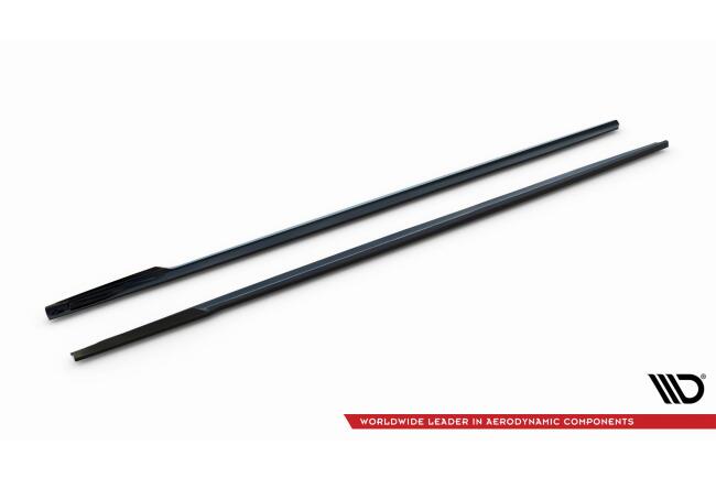 Maxton Design Seitenschweller (Paar) V.2 für BMW 7er Lang M-Paket G12 Hochglanz schwarz