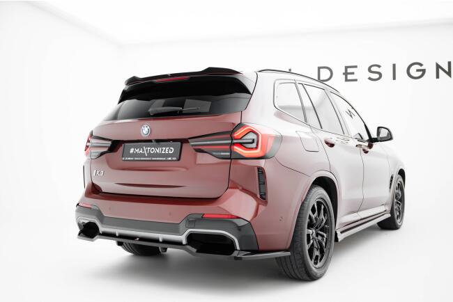 Maxton Design Heckdiffusor für BMW iX3 M-Paket G08 Facelift Hochglanz schwarz