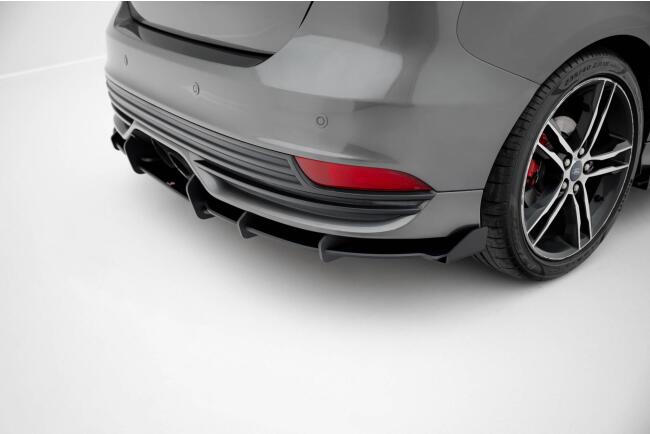 Maxton Design Street Pro Diffusor Flaps für Ford Focus ST Mk3 Facelift Hochglanz schwarz