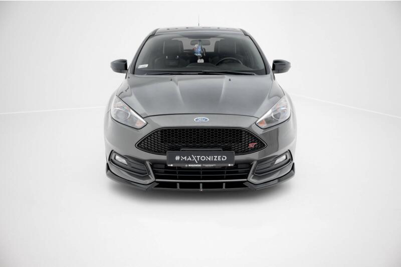 Maxton Design Frontlippe für Ford Focus ST Mk3 Facelift Hochglanz schwarz