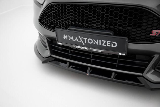 Maxton Design Frontlippe für Ford Focus ST Mk3 Facelift Hochglanz schwarz