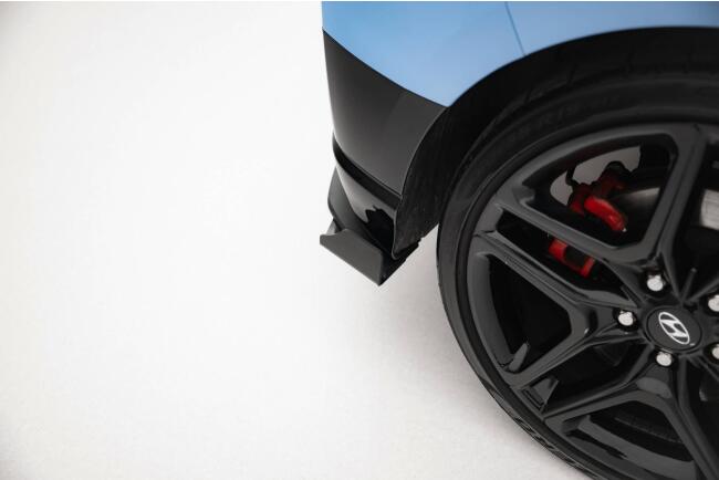 Maxton Design Street Pro Diffusor Flaps für Hyundai Veloster N Mk2 matt schwarz mit Hochglanz Flaps