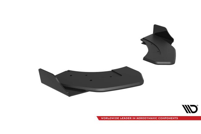 Maxton Design Street Pro Diffusor Flaps für Hyundai Veloster N Mk2 matt schwarz mit Hochglanz Flaps