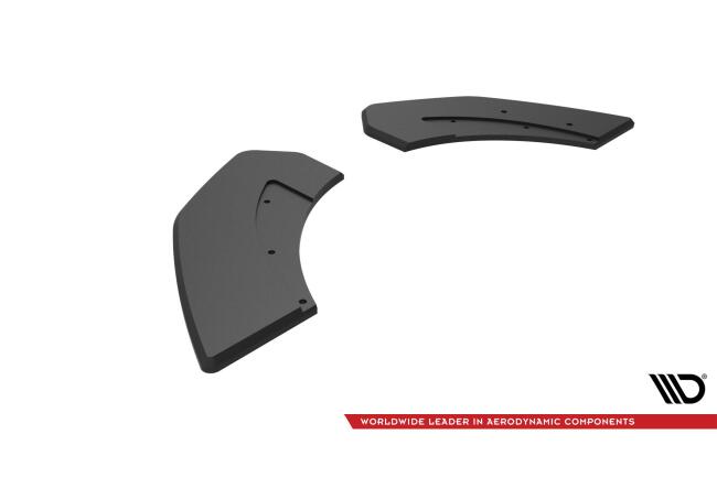 Maxton Design Street Pro Diffusor Flaps für Hyundai Veloster N Mk2 schwarz mit roten Streifen