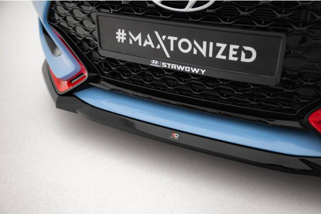 Maxton Design Frontlippe V.1 für Hyundai Veloster N Mk2 Hochglanz schwarz