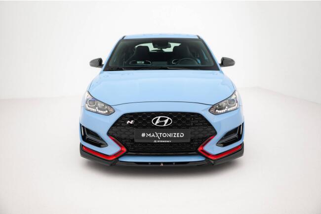 Maxton Design Frontlippe V.2 für Hyundai Veloster N Mk2 Hochglanz schwarz