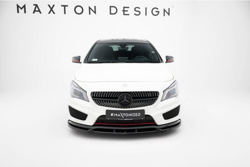 Maxton Design Frontlippe für Mercedes CLA AMG-Line C117 Hochglanz schwarz