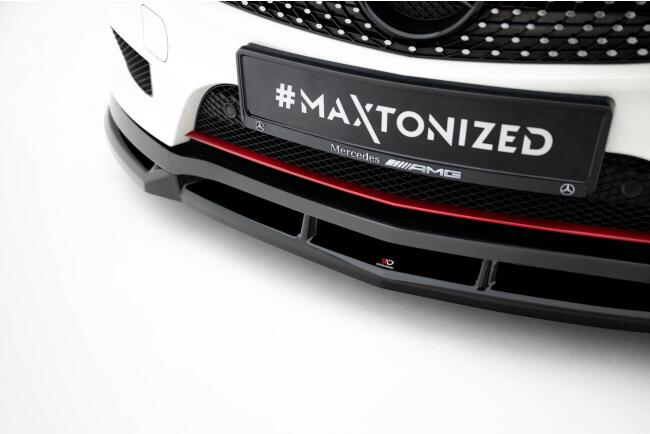 Maxton Design Frontlippe für Mercedes CLA AMG-Line C117 Hochglanz schwarz