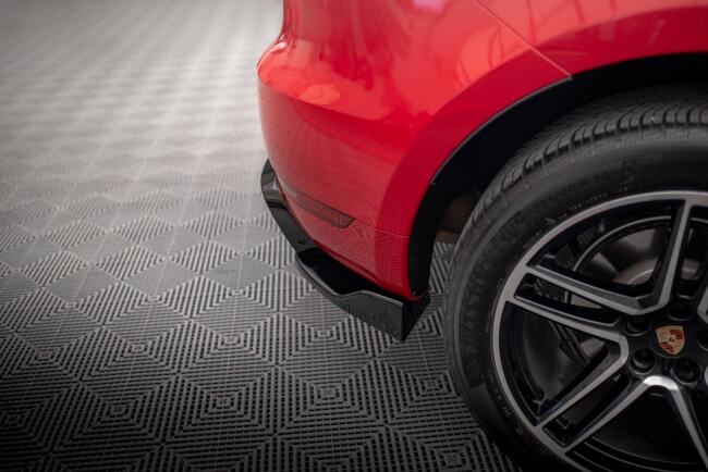 Maxton Design Diffusor Flaps für Porsche Macan GTS / Sport Design Mk1 Facelift Hochglanz schwarz