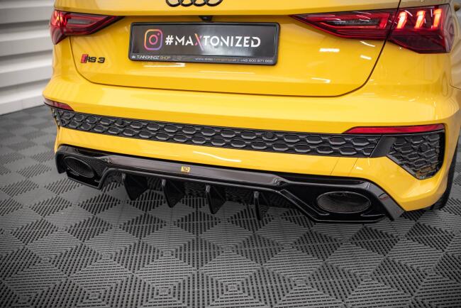 Maxton Design Heckdiffusor für Audi RS3 8Y Hochglanz schwarz