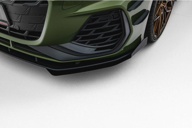 Maxton Design Street Pro Frontlippen Flaps für Audi S3 / A3 S-line 8Y Facelift Hochglanz schwarz