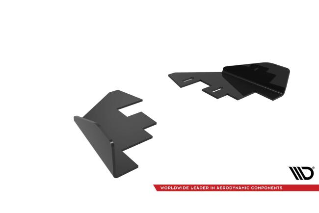Maxton Design Street Pro Front Flaps für Audi S3 Sportback 8Y Facelift Hochglanz schwarz