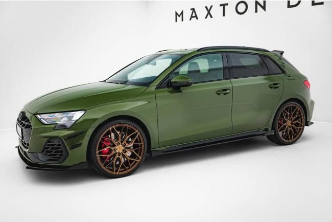 Maxton Design Street Pro Seitenschweller für Audi S3 / A3 S-line 8Y Facelift Hochglanz schwarz