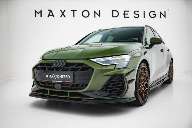 Maxton Design Frontlippe V.1 für Audi S3 / A3 S-line 8Y Facelift Hochglanz schwarz