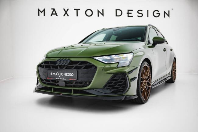 Maxton Design Frontlippe V.2 für Audi S3 / A3 S-line 8Y Facelift Hochglanz schwarz