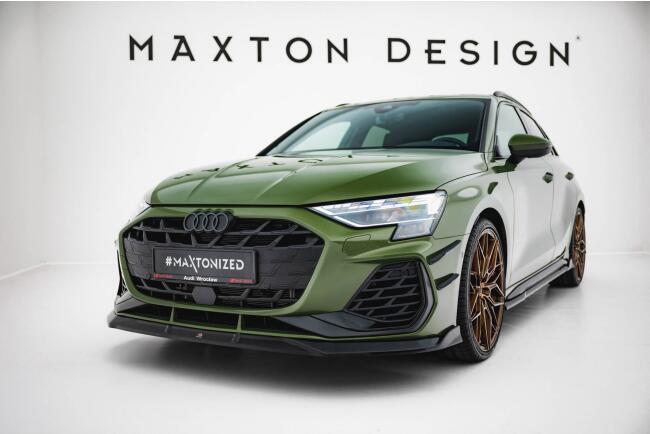 Maxton Design Frontlippe V.3 für Audi S3 / A3 S-line 8Y Facelift Hochglanz schwarz