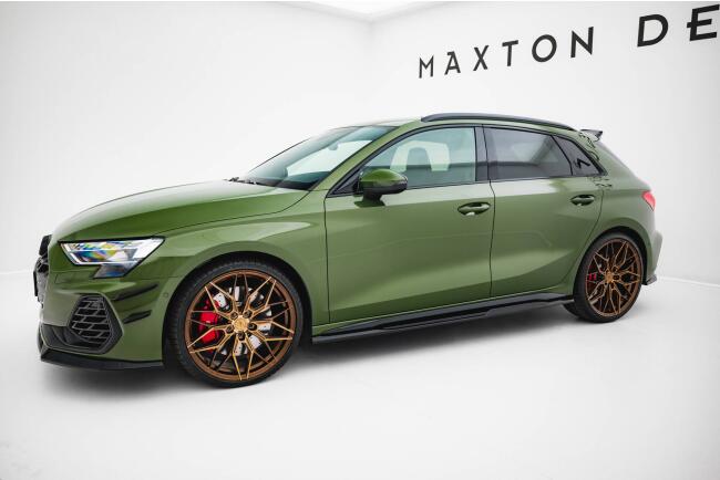 Maxton Design Seitenschweller für Audi S3 / A3 S-line 8Y Facelift Hochglanz schwarz