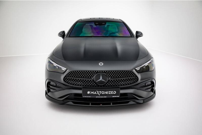 Maxton Design Frontlippe V.2 für Mercedes CLE AMG-Line C236 Hochglanz schwarz