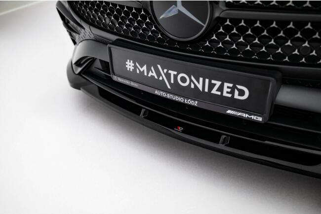 Maxton Design Frontlippe V.2 für Mercedes CLE AMG-Line C236 Hochglanz schwarz