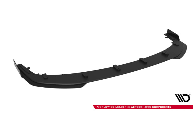 Maxton Design Street Pro Frontlippe für Mitsubishi Lancer EVO X schwarz mit Hochglanz Flaps