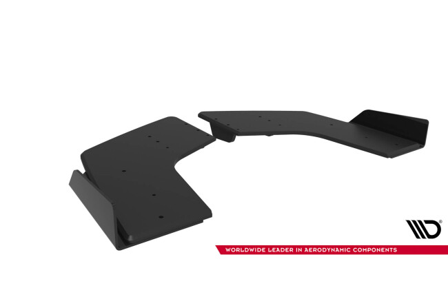 Maxton Design Street Pro Diffusor Flaps für Mitsubishi Lancer EVO X schwarz mit Hochglanz Flaps