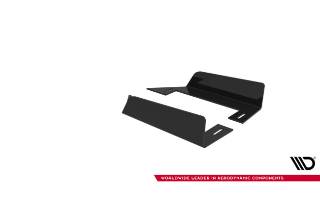 Maxton Design Street Pro Seitenschweller Flaps für Mitsubishi Lancer EVO X Hochglanz schwarz