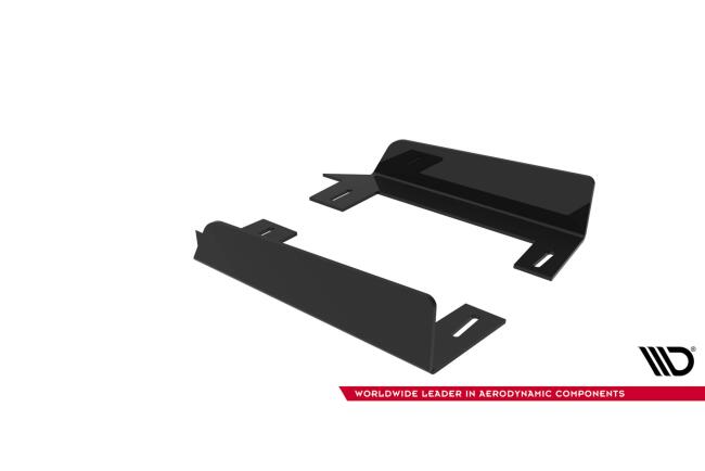 Maxton Design Street Pro Seitenschweller Flaps für Mitsubishi Lancer EVO X Hochglanz schwarz