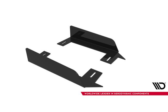 Maxton Design Street Pro Seitenschweller Flaps für Mitsubishi Lancer EVO X Hochglanz schwarz