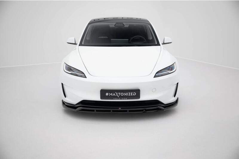 Maxton Design Frontlippe V.1 für Tesla Model 3 Performance Mk1 Facelift Hochglanz schwarz