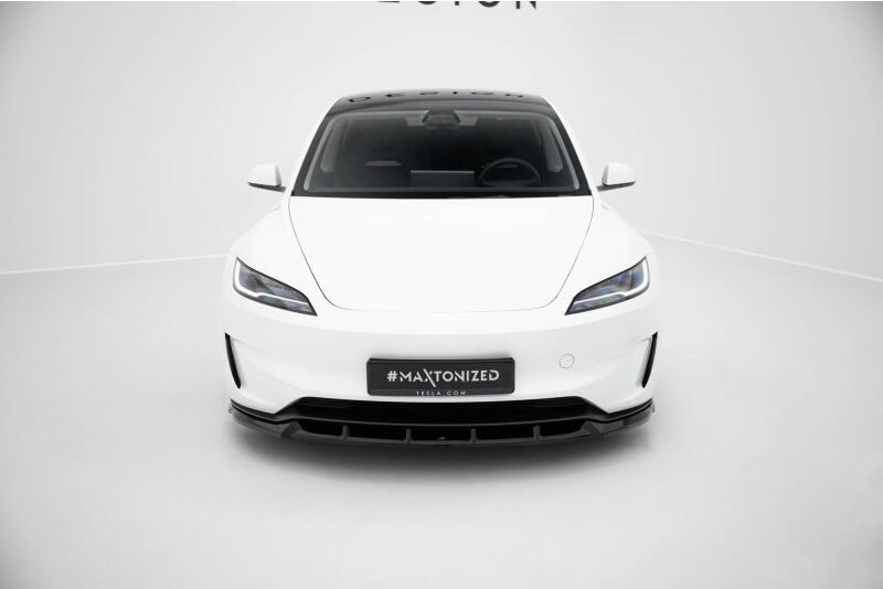 Maxton Design Frontlippe V.2 für Tesla Model 3 Performance Mk1 Facelift Hochglanz schwarz