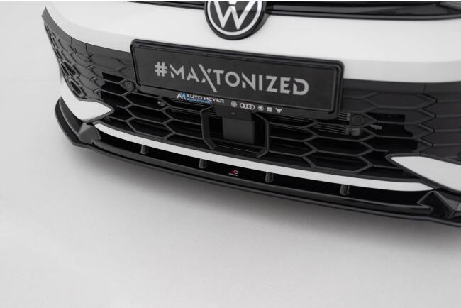 Maxton Design Street Pro Frontlippe V.2 für VW Golf 8 Facelift GTI / GTE / R-Line schwarz