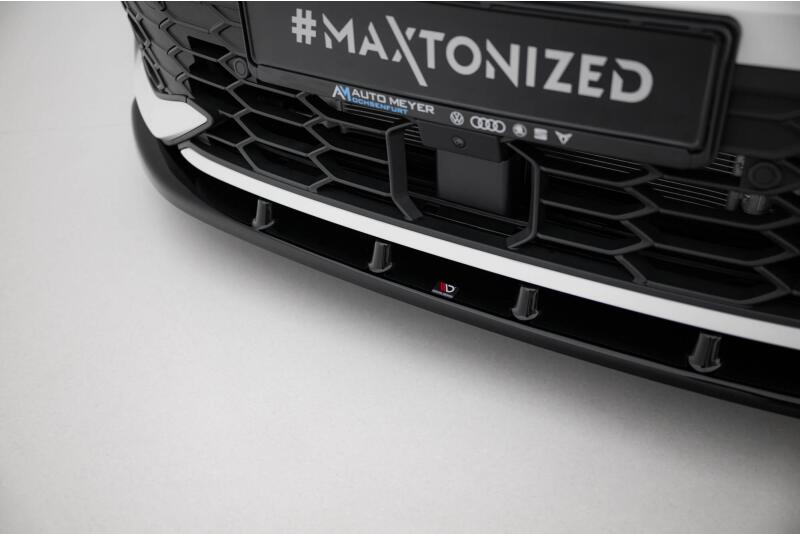 Maxton Design Frontlippe V.1 für VW Golf 8 Facelift GTI / GTE / R-Line Hochglanz schwarz