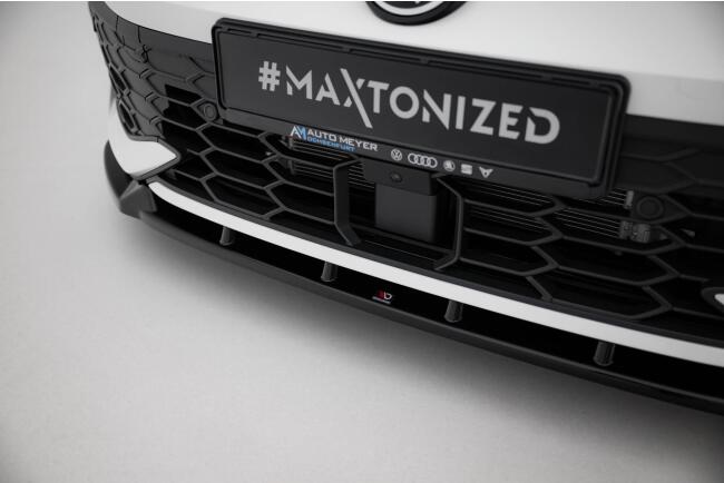 Maxton Design Frontlippe V.2 für VW Golf 8 Facelift GTI / GTE / R-Line Hochglanz schwarz