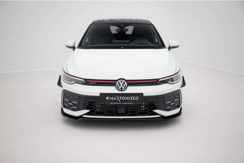 Maxton Design Frontlippe V.3 für VW Golf 8 Facelift GTI / GTE / R-Line Hochglanz schwarz