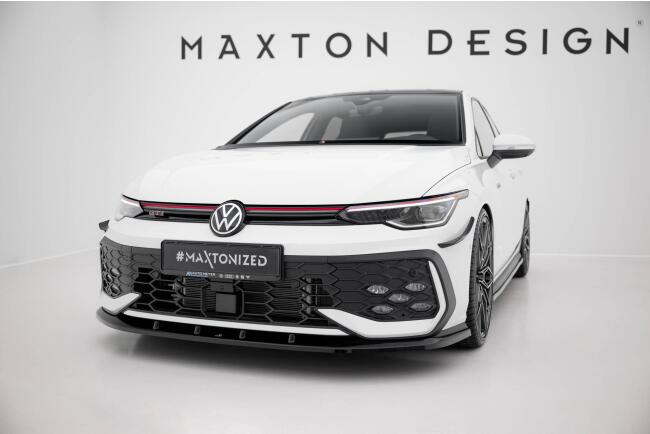 Maxton Design Frontlippe V.5 für VW Golf 8 Facelift GTI / GTE / R-Line Hochglanz schwarz