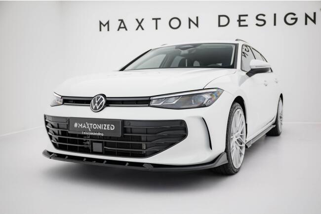 Maxton Design Frontlippe V.2 für VW Passat B9 Hochglanz schwarz