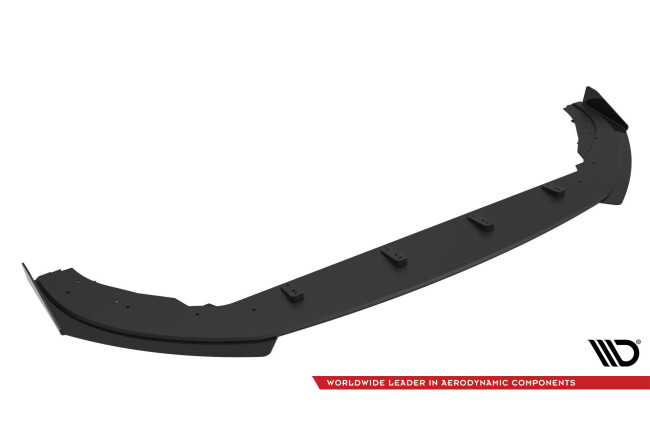 Maxton Design Street Pro Frontlippe für VW Golf 8 Facelift GTI / GTE / R-Line schwarz mit Hochglanz Flaps