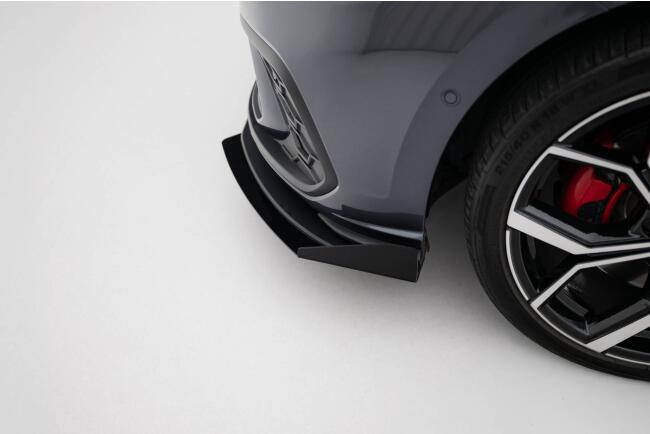 Maxton Design Street Pro Frontlippen Flaps für VW Polo GTI Mk6 Facelift Hochglanz schwarz