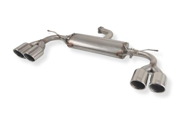 Edelstahl Sportauspuff Endschalldämpfer für VW...