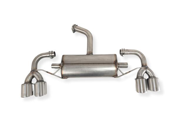 Edelstahl Sportauspuff Endschalldämpfer für VW Golf 8 1.5 TSI Endrohre 4x100mm poliert