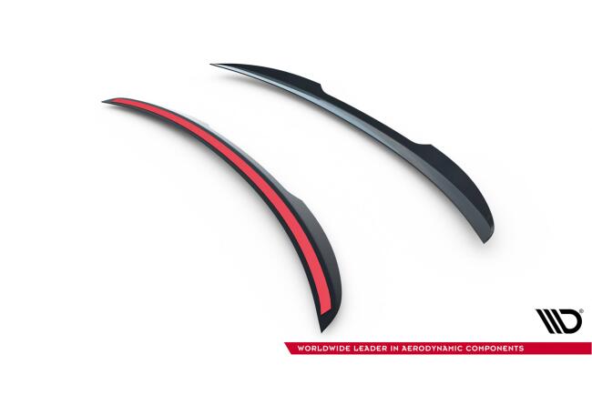 Maxton Design Heckspoiler Lippe für Porsche 911 Turbo S Sport Package 992 Hochglanz schwarz