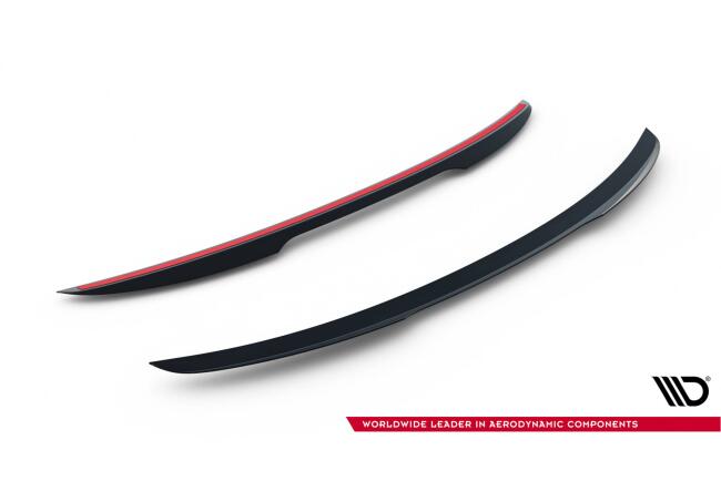 Maxton Design Heckspoiler Lippe für Porsche 911 Turbo S Sport Package 992 Hochglanz schwarz