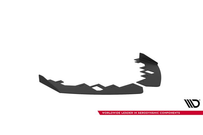 Maxton Design Street Pro Frontlippen Flaps für Audi RS5 Coupe / Sportback F5 Hochglanz schwarz