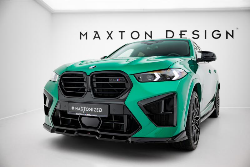 Maxton Design Frontlippe V.1 für BMW X6M F96 Facelift Hochglanz schwarz