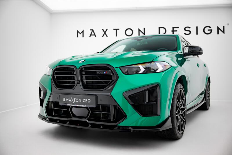 Maxton Design Frontlippe V.2 für BMW X6M F96 Facelift Hochglanz schwarz